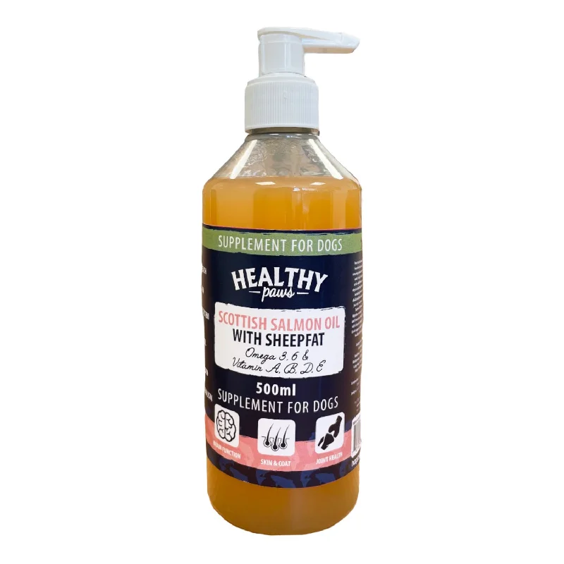 Healthy Paws Dog Supplements Scottish Salmon Oil with Sheepfat 500ml