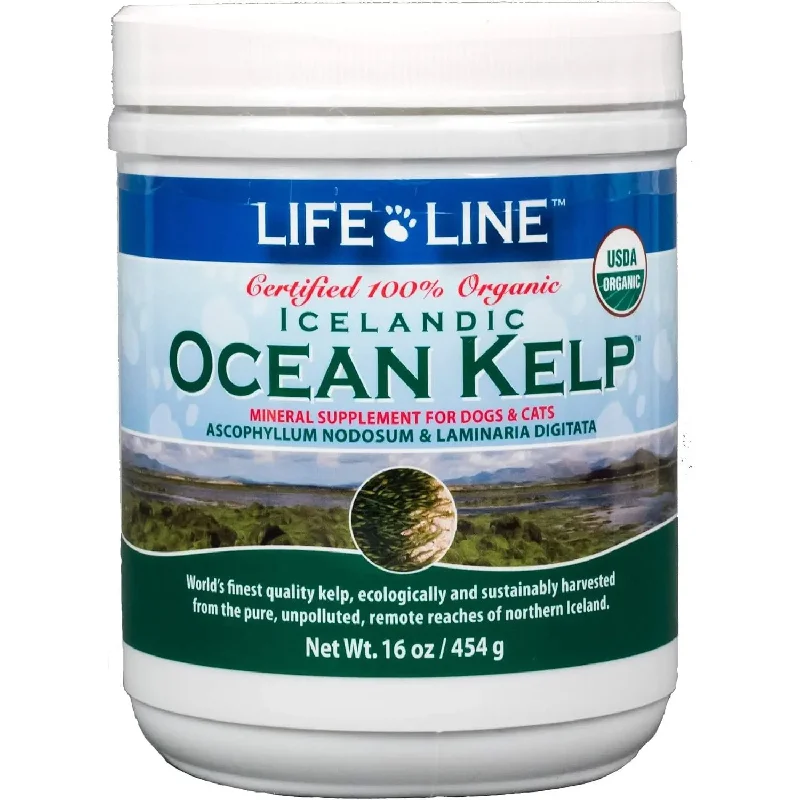 Life Line Pet Nutrition Organic Ocean Kelp Supplement for Skin & Coat, Digestion in Dogs & Cats