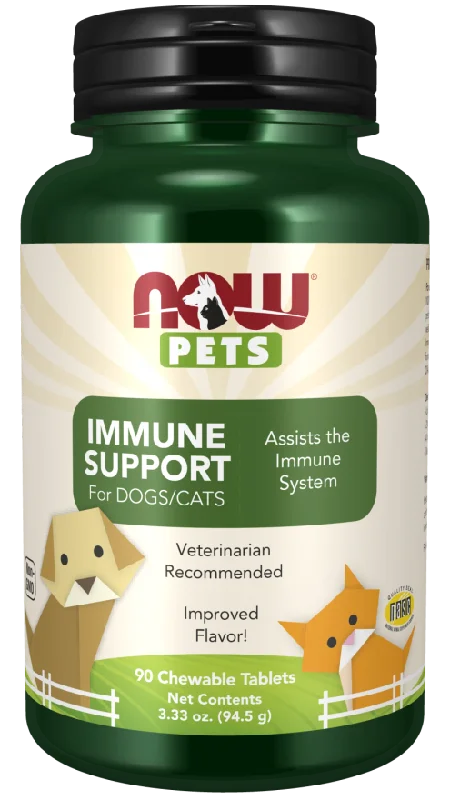 NOW Pets Immune Support Dog & Cat Supplement, 90 ct