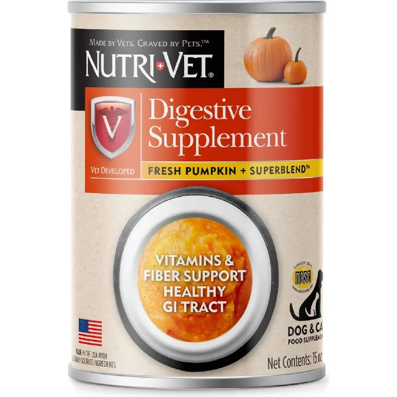 Nutri-Vet Digestive Supplement Fresh Pumpkin & Superblend 15oz