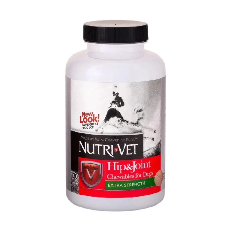 Nutri-Vet Hip & Joint Extra Strength Chewables for Dogs Liver 120ct