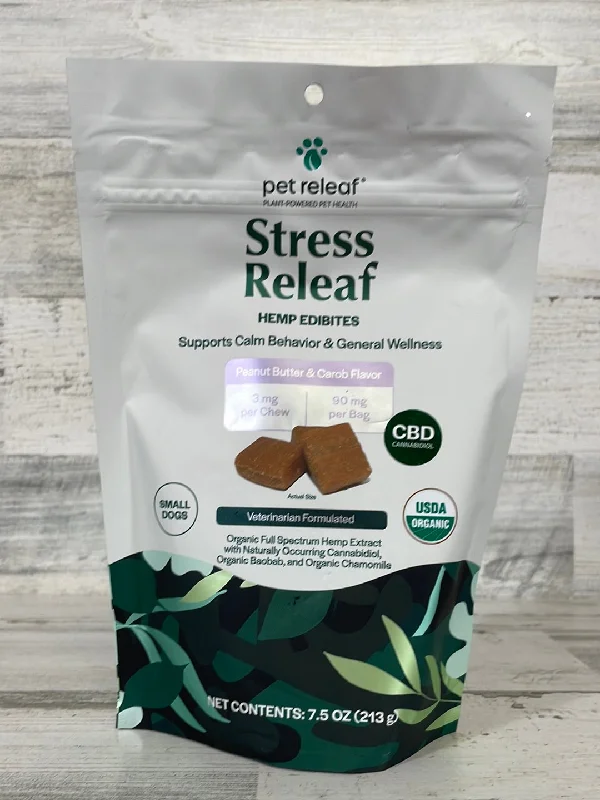 Stress Releaf Hemp Edibites PB Carob, Small