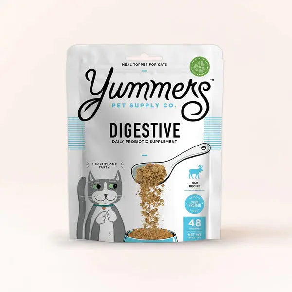 Yummers Digestive Aid Elk Supplement Mix in for Cats Food Topper, 4 oz.